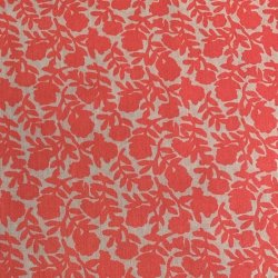 Liberty bomuld med blomster i lys sand og fersken - pr. 0,25 meter