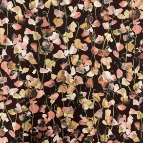 Liberty bomuldspoplin i bordeaux med grafiske blomster - pr. 0,25 meter 