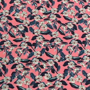 Liberty bomuldspoplin i pink med blomster - pr. 0,25 meter