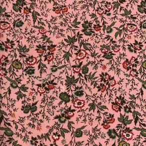 Liberty bomuldspoplin i stvet rosa med blomster - pr. 0,25 meter