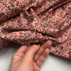 Liberty bomuldspoplin i stvet rosa med blomster - pr. 0,25 meter