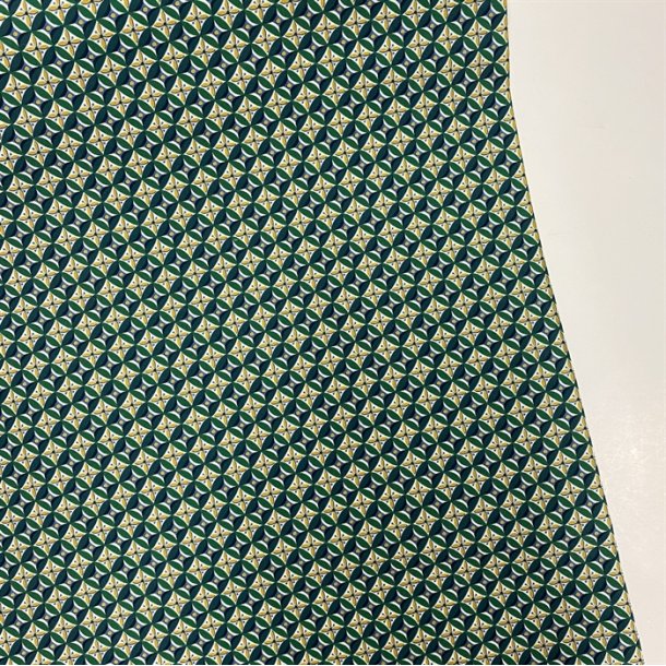 Liberty bomuldspoplin med grnne firkanter - pr. 0,25 meter 