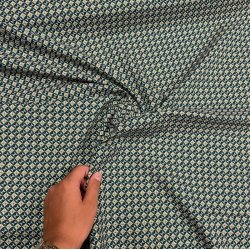 Liberty bomuldspoplin med grnne firkanter - pr. 0,25 meter 