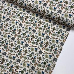 Liberty bomuld med blomster i matte farver - pr. 0,25 meter 