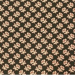 Liberty bomuldspoplin 'Priscilla' i grn med orange roser - pr. 0,25 meter 