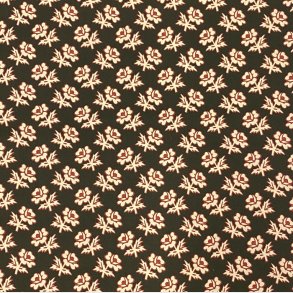 Liberty bomuldspoplin 'Priscilla' i gr�n med orange roser - pr. 0,25 meter 