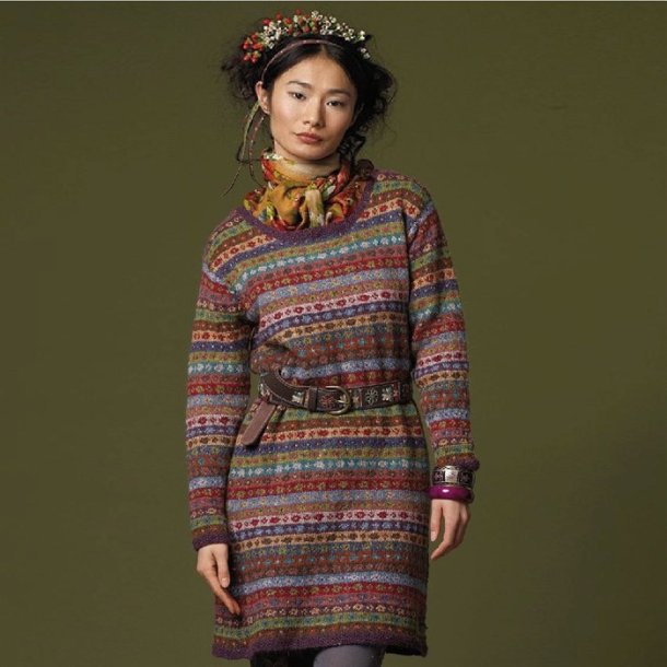 Lidiya kjole/sweater - strikkekit. Kaffe Fassett design fra Rowan