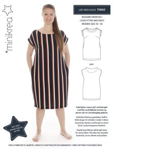 L�s midi kjole - MiniKrea m�nster 70060