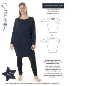 Loose fit jersey kjole  - MiniKrea m�nster 70047