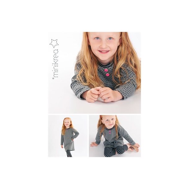 Raglan Kjole i str. 0-10 r - MiniKrea mnster 50022