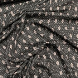 Mrkegr viskose med pletter og prikker - pr. 0,25 meter