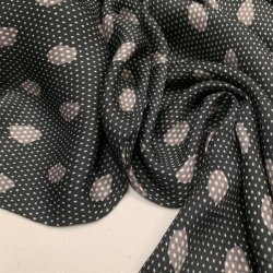 Mrkegr viskose med pletter og prikker - pr. 0,25 meter