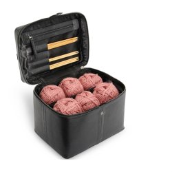 Muud - Lexi - Toilettaske i gte lder / Strikketaske