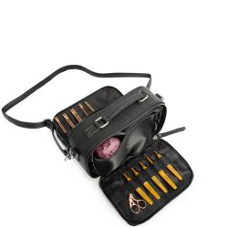 Muud - Lilly - Ldertaske til strikkeudstyr