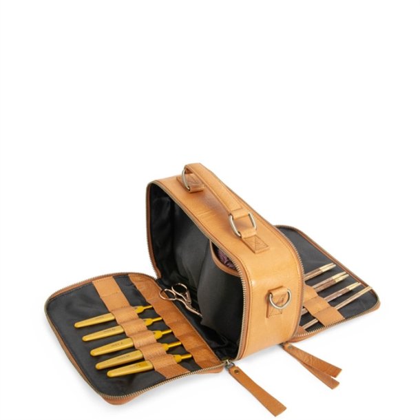 Muud - Lilly - Ldertaske til strikkeudstyr