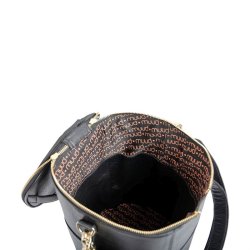 Muud - Saturn XL Strikketaske Limited Edition - Kollektion i sort lder med guld trimmings