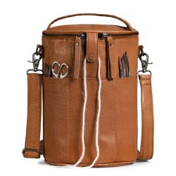 Muud - Saturn XL - Hndlavet strikketaske i lder.