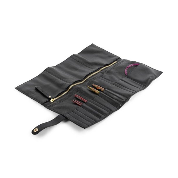 Muud - Stockholm Etui til udskiftelige pinde Limited Edition - Kollektion i sort lder med guld trimmings