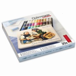 Nostalgiboks med G�termann polyestersytr�d, 30 ruller � 100 meter - OBS: Rest indtil midt januar