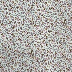 OEKO-TEX bomuldslrred med sm, rosa blomster - pr. 0,25 meter 