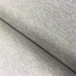 OEKO-TEX bomuldsjersey - lysegr meleret - pr. 0,25 meter