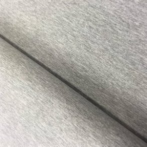 OEKO-TEX bomuldsjersey - lysegr meleret - pr. 0,25 meter