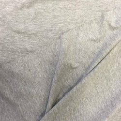 OEKO-TEX bomuldsjersey - lysegr meleret - pr. 0,25 meter