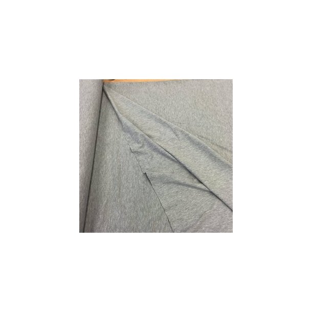 OEKO-TEX bomuldsjersey - lysegr meleret - pr. 0,25 meter