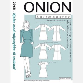 Onion 2068 -  Kjoler med taljestykke til strikstof. Snitm�nster