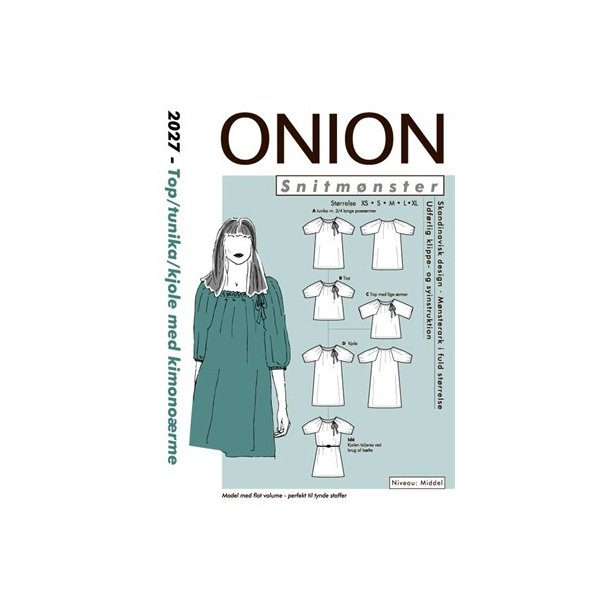 Onion 2027 - Top/Tunika/Kjole m. kimonormer. Snitmnster