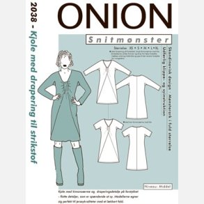 Onion 2038 - Kjole med drapering. Snitm�nster