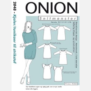 Onion 2048 - Kjoler/Tunikaer til  strikstof. Snitmnster