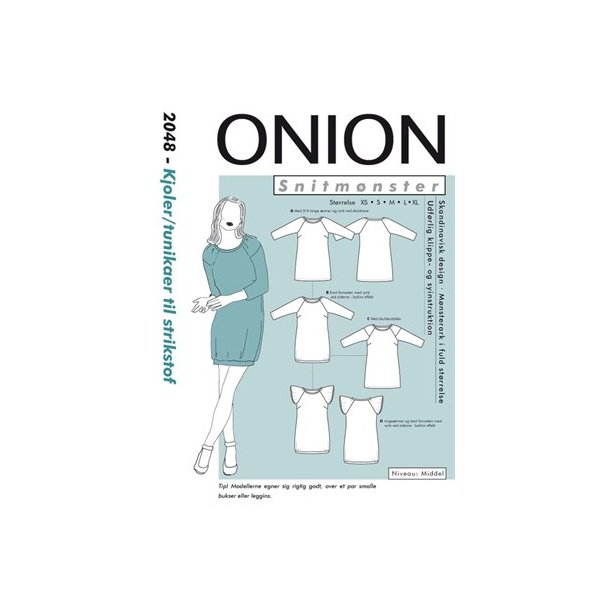 Onion 2048 - Kjoler/Tunikaer til  strikstof. Snitmnster