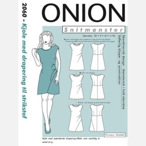 Onion 2060 - Kjole med drapering - til strikstof. Snitm�nster
