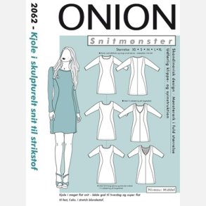 Onion 2062 - Kjole i skulpturelt snit - til strikstof. Snitm�nster