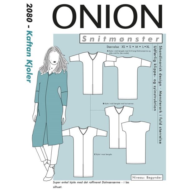 Onion 2080 - Kaftan kjole. Snitmnster