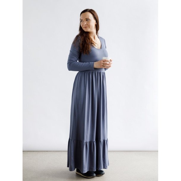 Onion 2085 - Kjole med flser til strikstof. Snitmnster