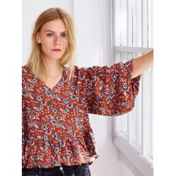 Onion 2088 - Peplum top og kjole med ballonrme. Snitmnster