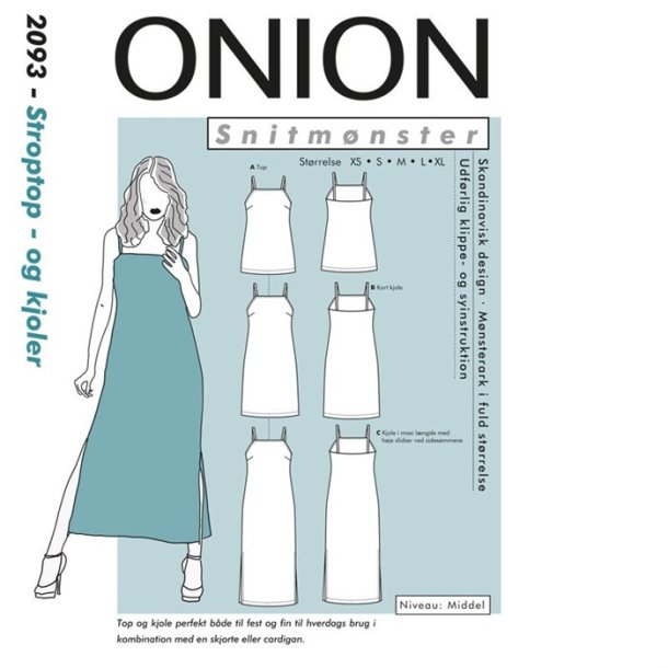 Onion 2093 - Stroptop og -kjoler. Snitmnster