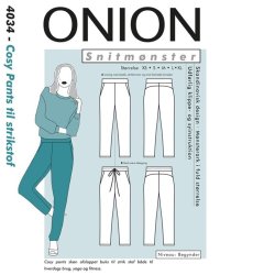 Onion 4034 - Cosy Pants til strikstof. Snitmnster