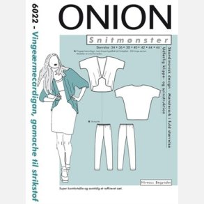 Onion 6022 - Vingerme-cardigan og gamacher. Snitmnster