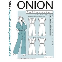 Onion 6026 - Jumpsuit med vingerme til strikstof. Snitmnster