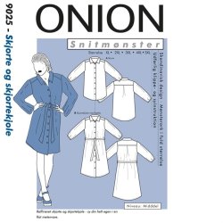 Onion 9025 - Skjorte og skjortekjole. Snitm�nster