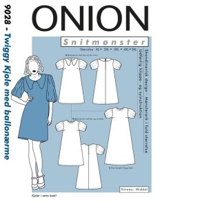 Onion 9028 - Twiggy Kjole med ballonrme. Snitmnster