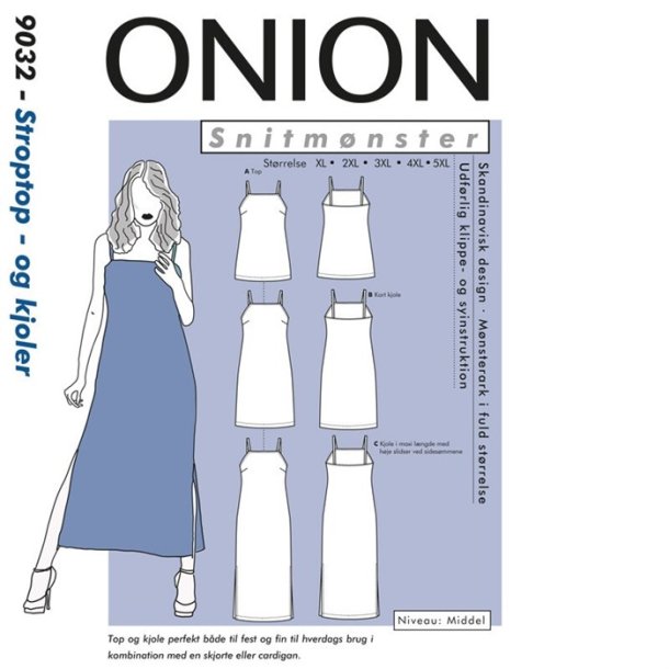 Onion 9032 - Stroptop og -kjoler. Snitmnster
