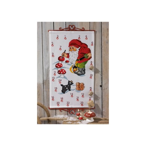 Pakkekalender Permin,  Nisse maler svampe - pr. stk.