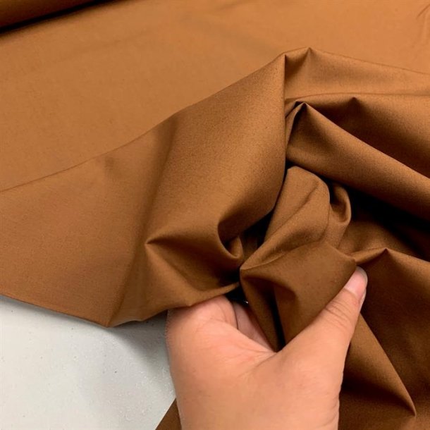 Papertouch poplin, mrk gyldenbrun - pr. 0,25 meter
