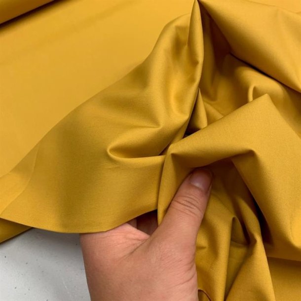 Papertouch poplin, sennepsgul - pr. 0,25 meter