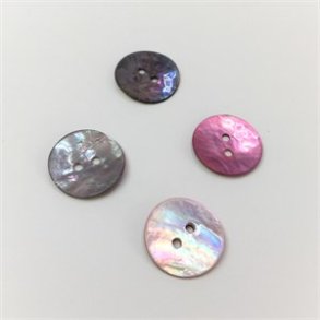 Perlemorsknapper i 4 farver - 18 mm � pr. stk