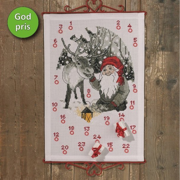 Julekalender med nisse og rensdyr